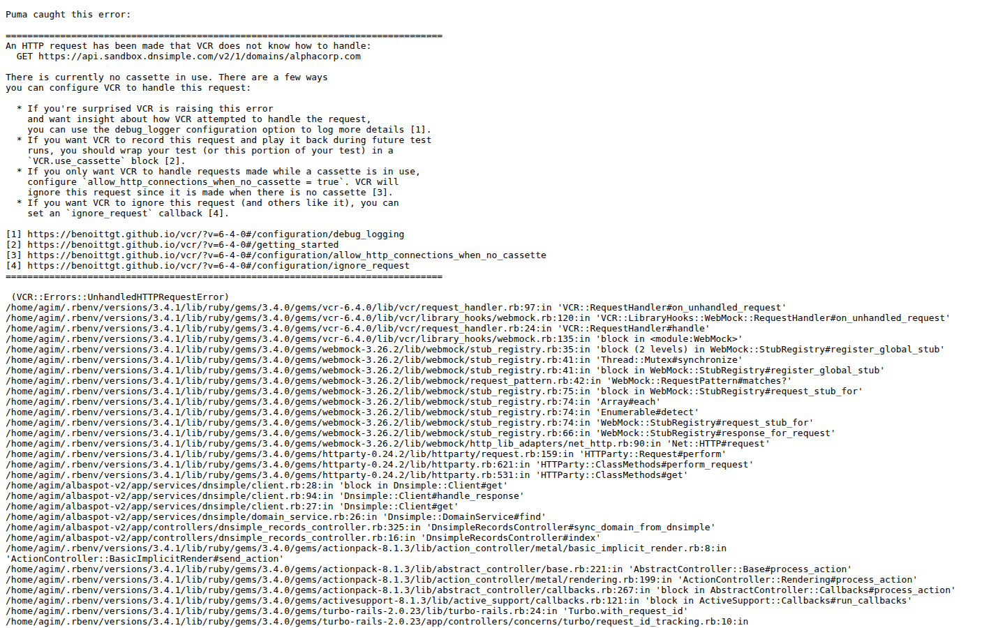 Albaspot DNS management — DNS records list for a client domain